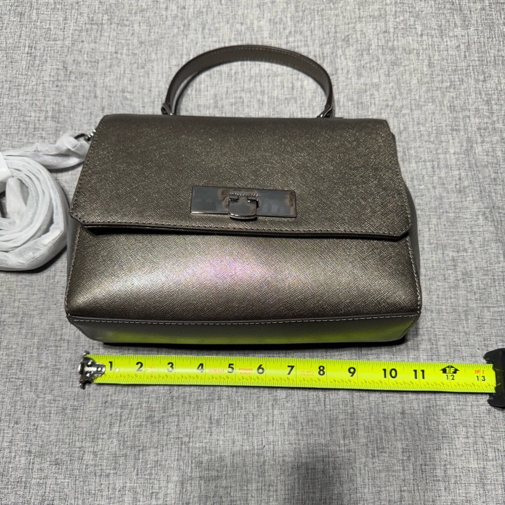 Michael Kors Callie Small Messenger Leather Bag with Shoulder Strap - Picture 9 of 12